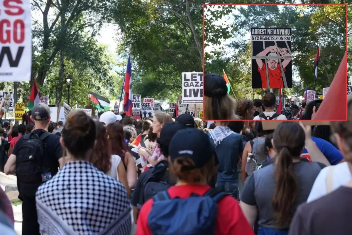 Netanyahu\'ya ABD\'de protesto şoku! Binlerce kişi sokağa çıktı