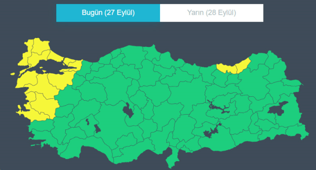 Meteoroloji'den 13 kente 'sarı' kodlu uyarı: Fırtına ve sağanak geliyor