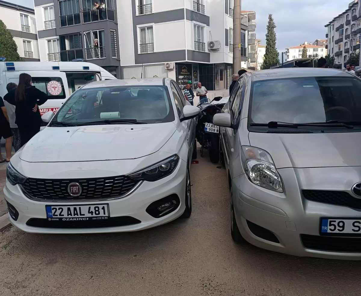 Keşan\'da Motosiklet Kazası: Sürücü Yaralandı