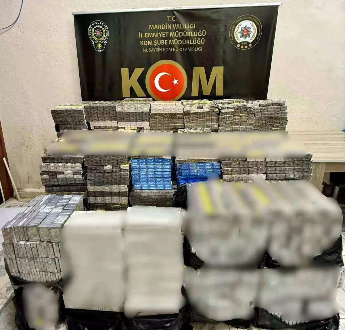 Mardin\'de 15 Bin Paket Kaçak Sigara Ele Geçirildi