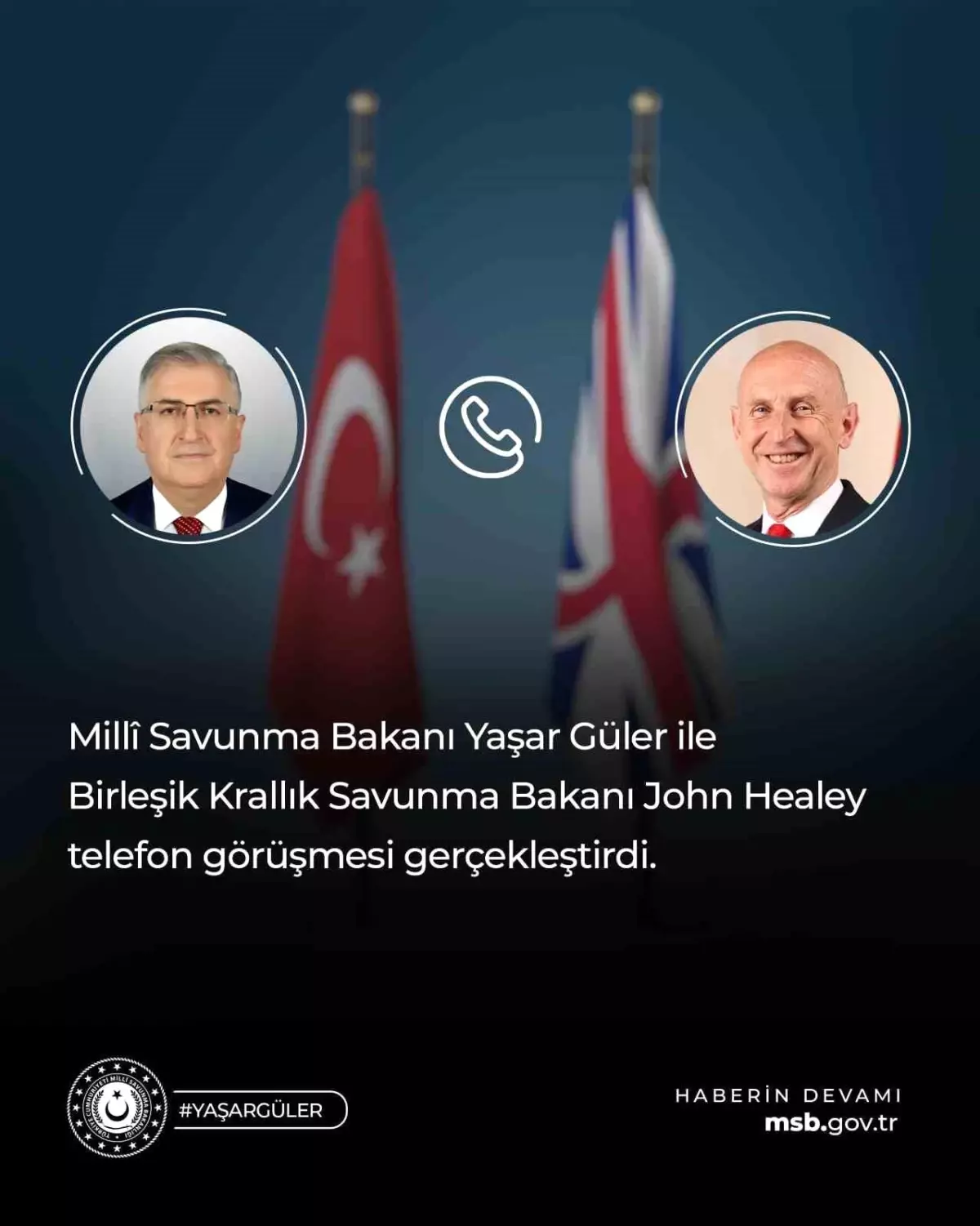 Güler ve Healey\'den Savunma İşbirliği Görüşmesi