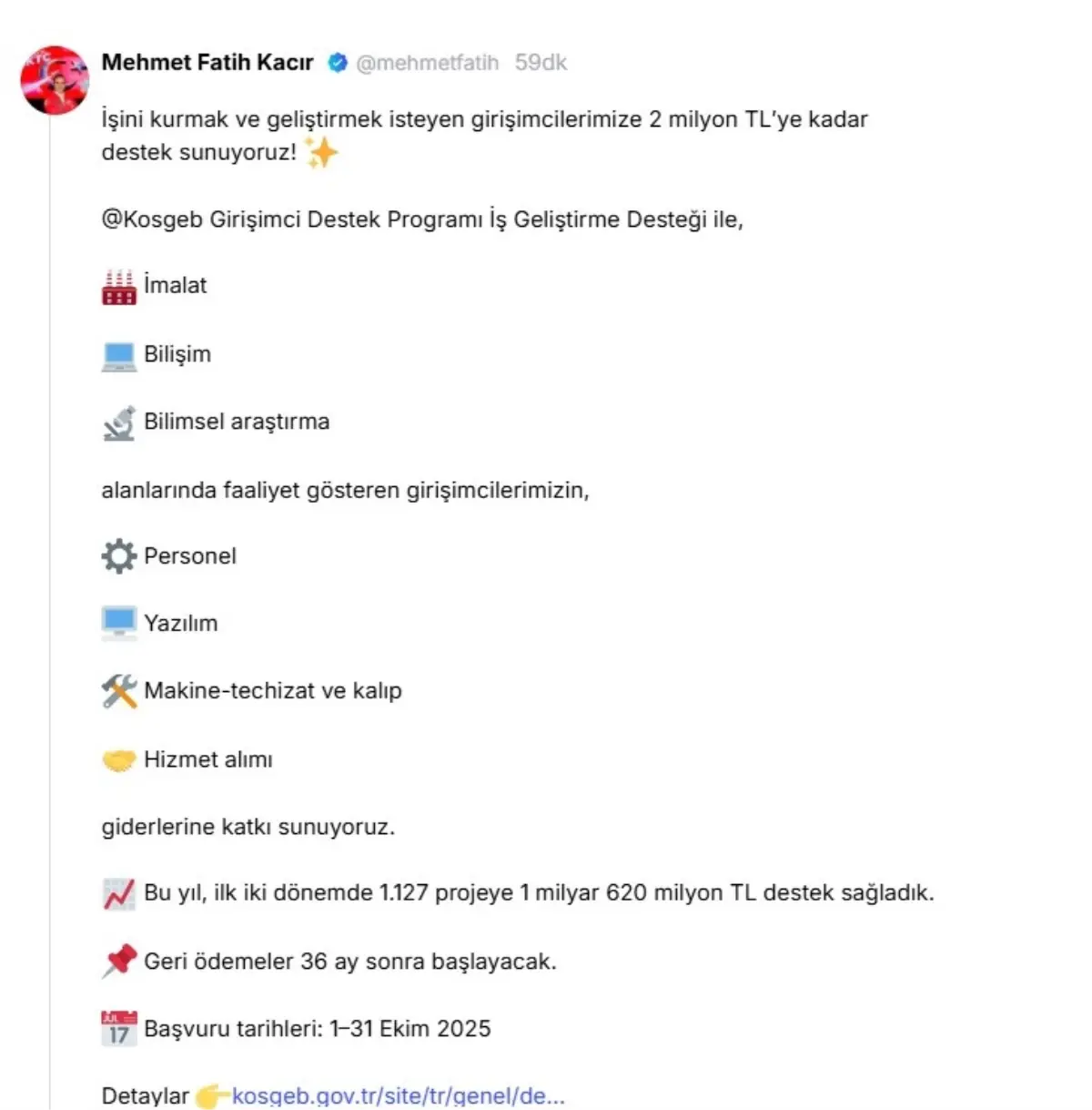 Girişimcilere 2 Milyon TL Destek