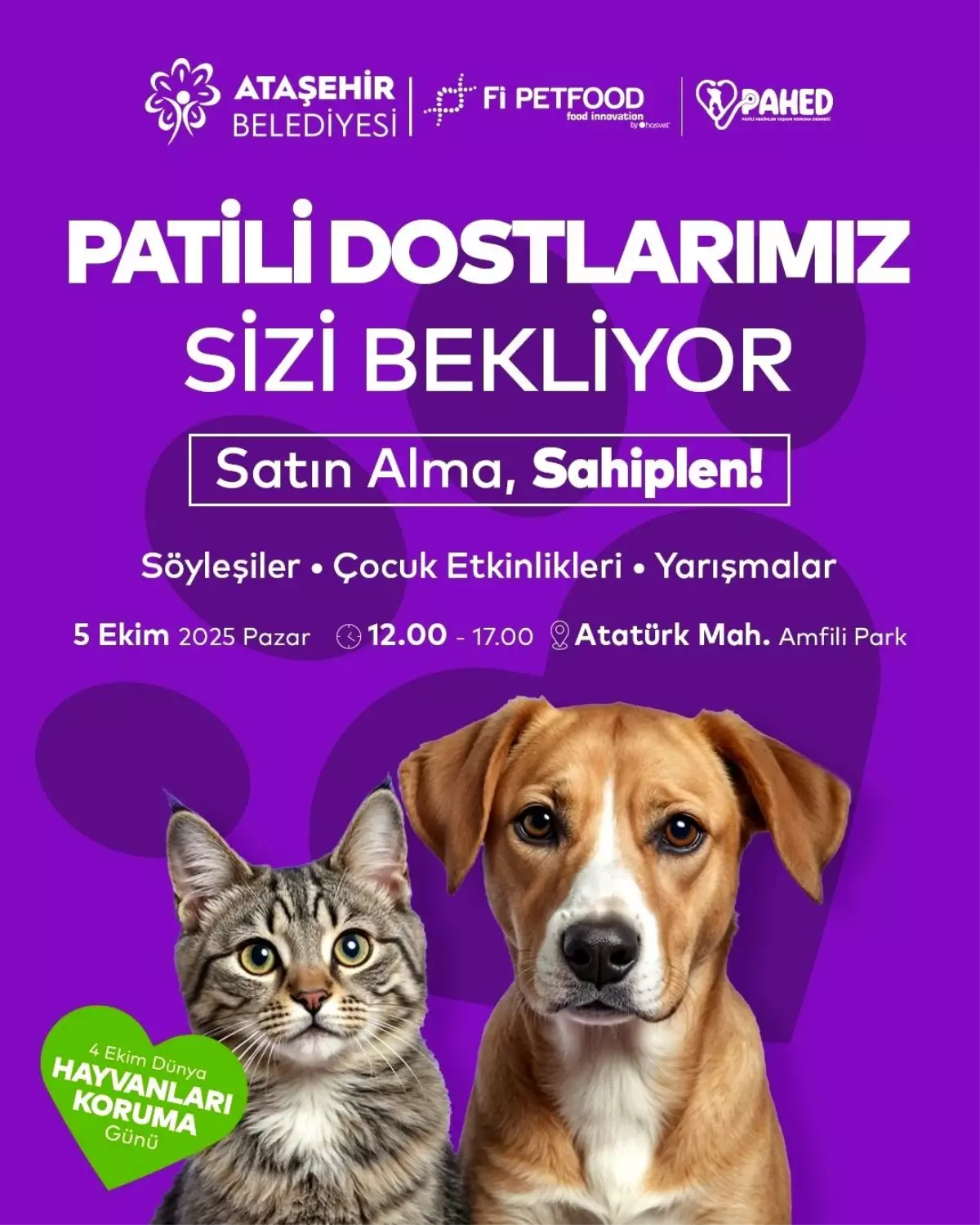 Ataşehir\'de Dünya Hayvanları Koruma Günü Etkinliği