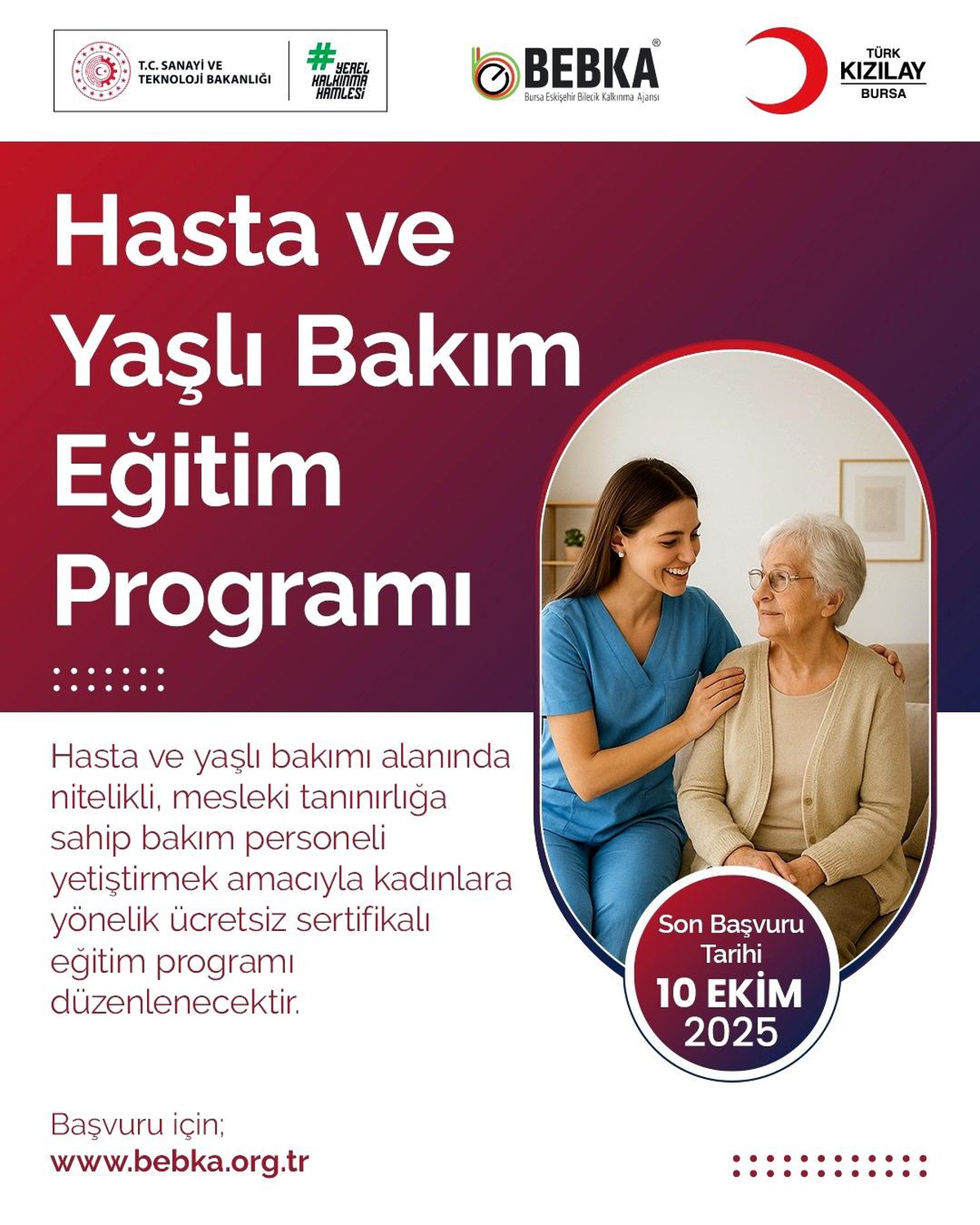 BEBKA ve Kızılay\'dan Hasta Bakım Eğitimi