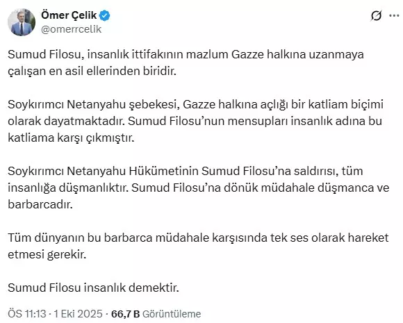 Türkiye'den İsrail'e peş peşe 'Sumud' tepkisi