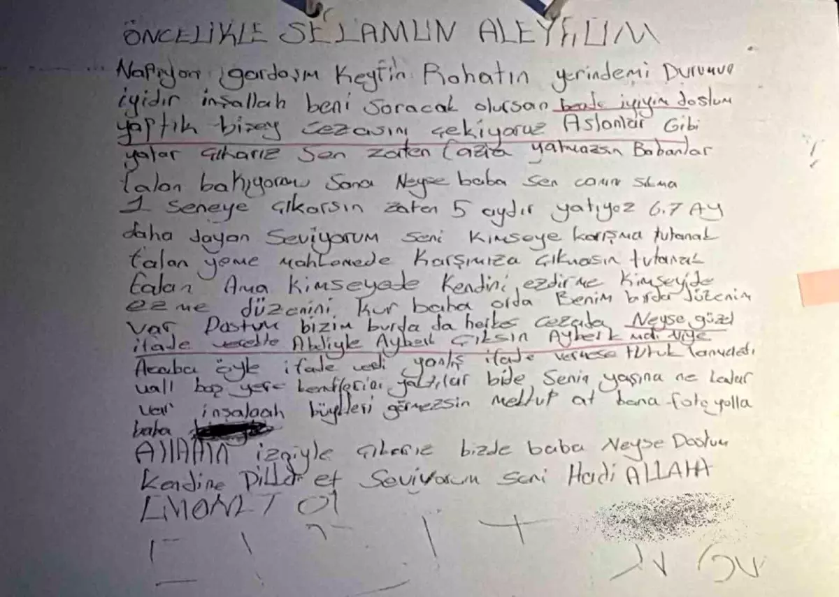 Kadıköy\'deki Cinayet Davasında Sanıktan Mektup