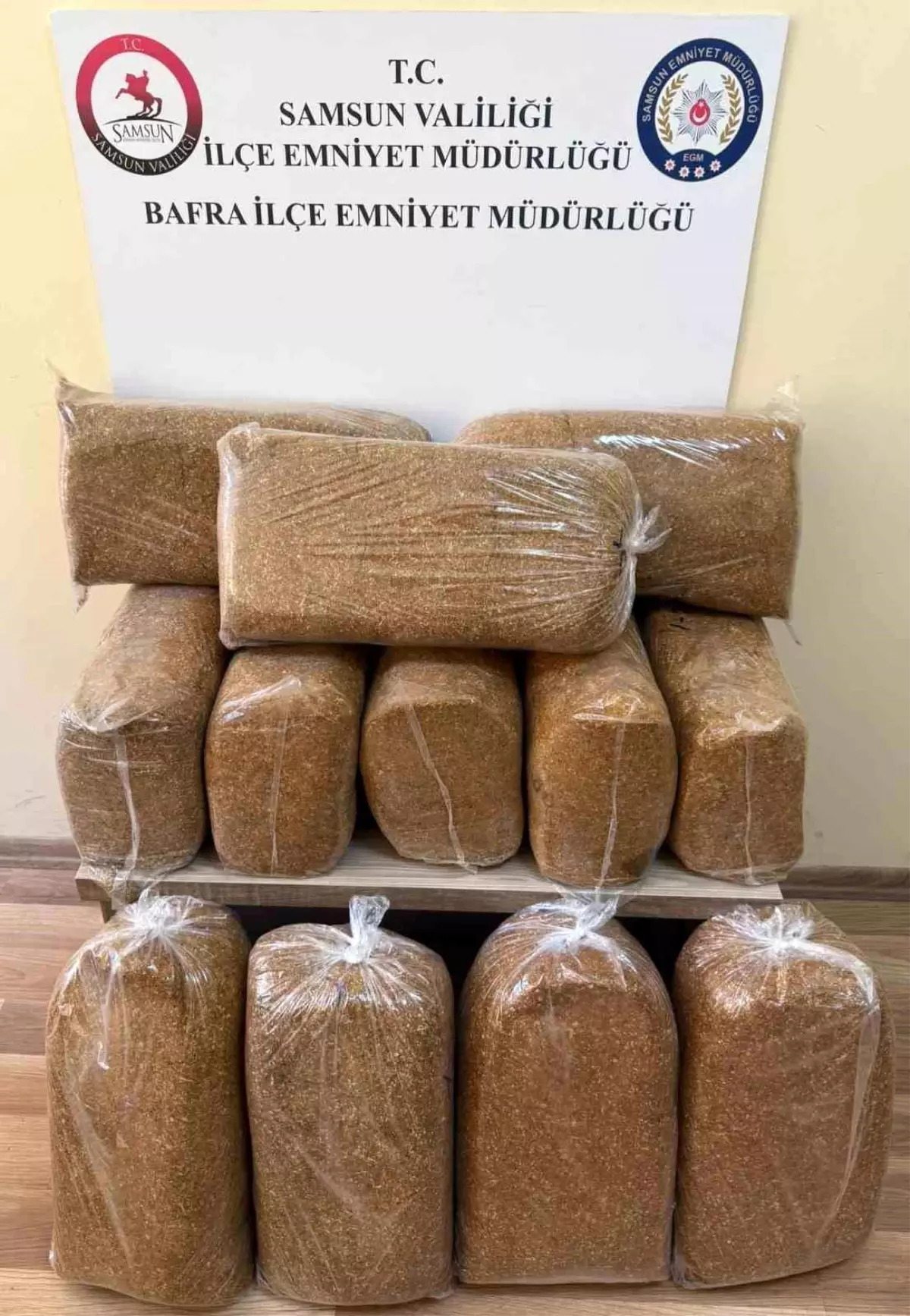 Bafra\'da 60 Kilo Kaçak Tütün Ele Geçirildi