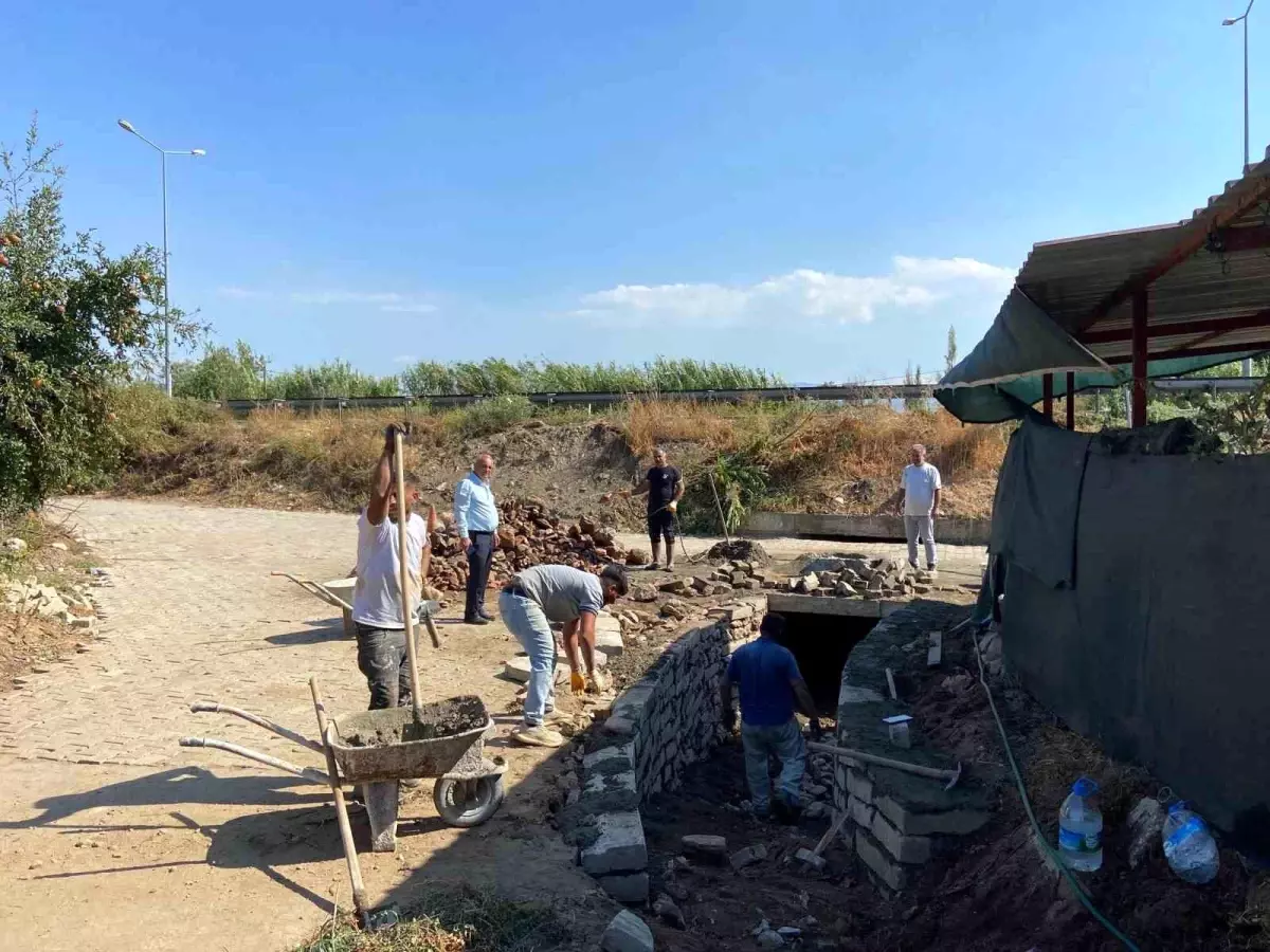Sultanhisar Belediyesi Kabak Deresi\'nde Menfez ve Islah Çalışmalarını Tamamladı