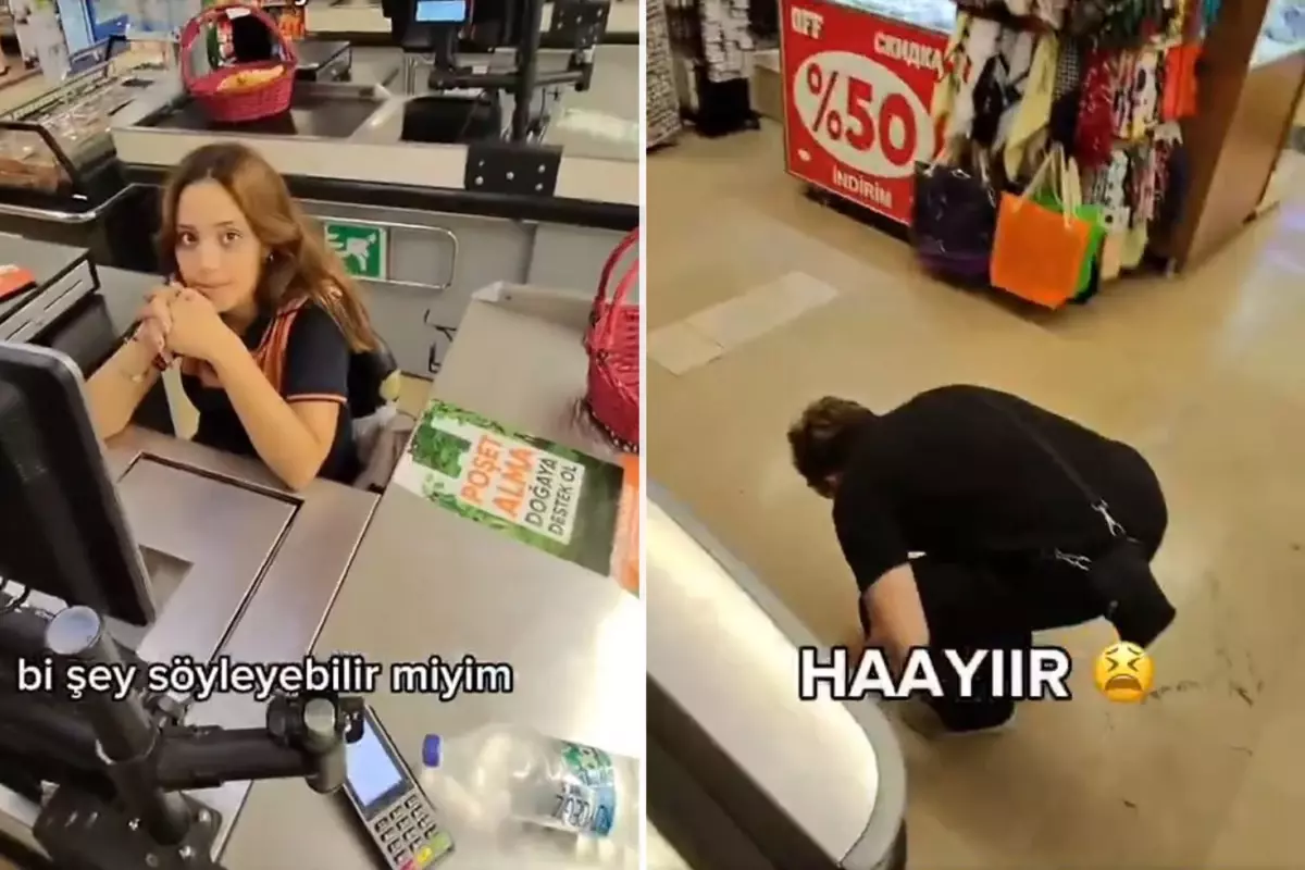 Markette kasiyere çıkma teklifi eden genç aldığı cevapla yıkıldı