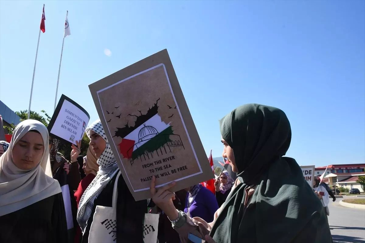 OMÜ Öğrencilerinden İsrail\'e Protesto