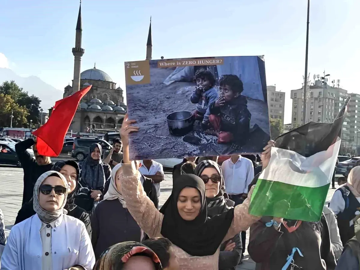 Kayseri\'den Gazze\'ye Destek Yürüyüşü