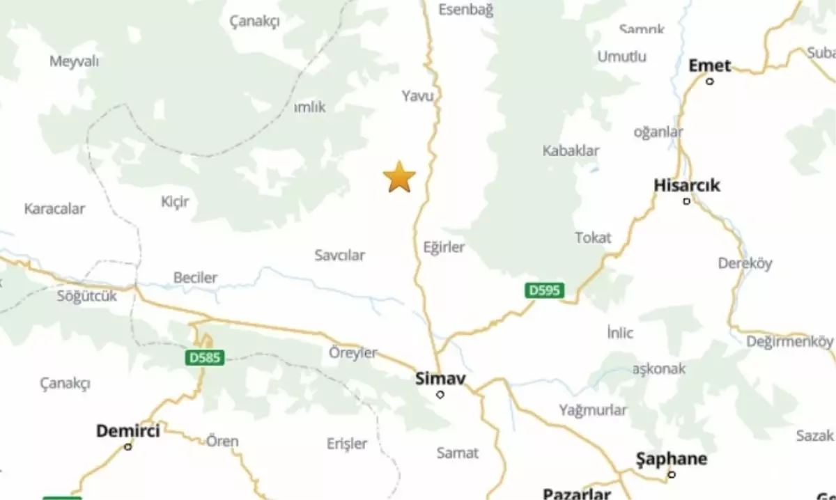 Geçen hafta 5.4 ile sallanan Kütahya\'da korkutan bir deprem daha