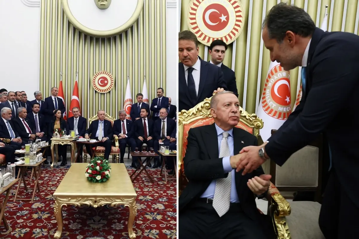 Resepsiyondaki fotoğraf karesine ilişkin bir açıklama da Fatih Erbakan\'dan geldi