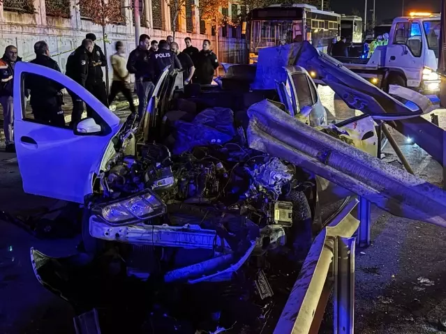 Bariyer otomobile ok gibi saplandı | Güncel Haber