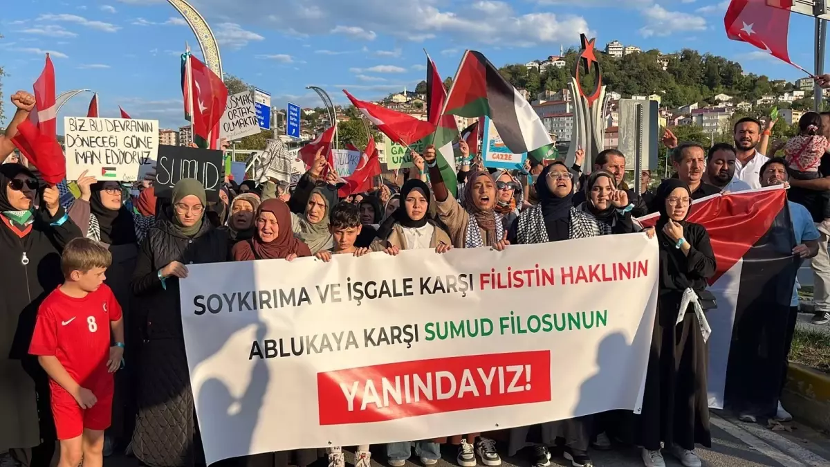 Zonguldak\'ta Kadınlardan Filistin İçin Yürüyüş
