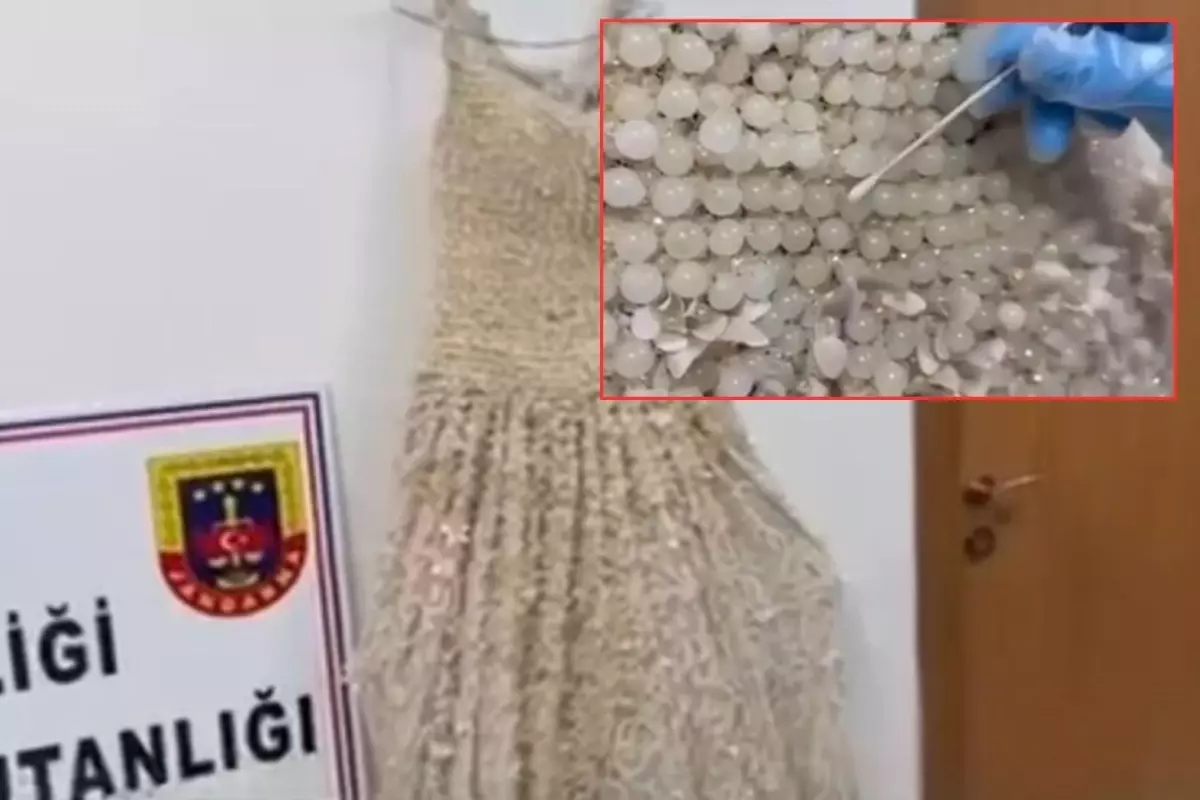 Ağızları açık bırakan olay! Gelinlikleri uyuşturucu ticareti için kullanmışlar