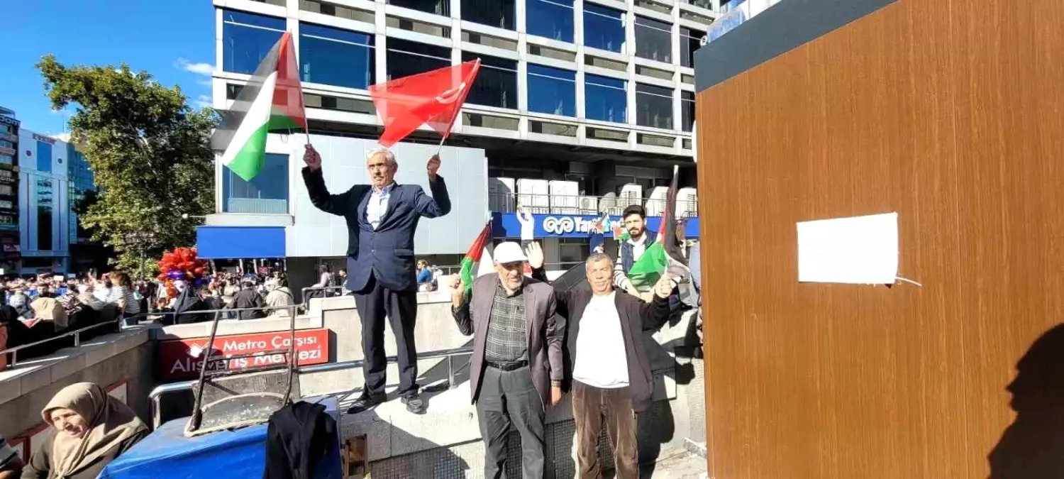 Ankara\'da Gazze İçin Protesto Yürüyüşü