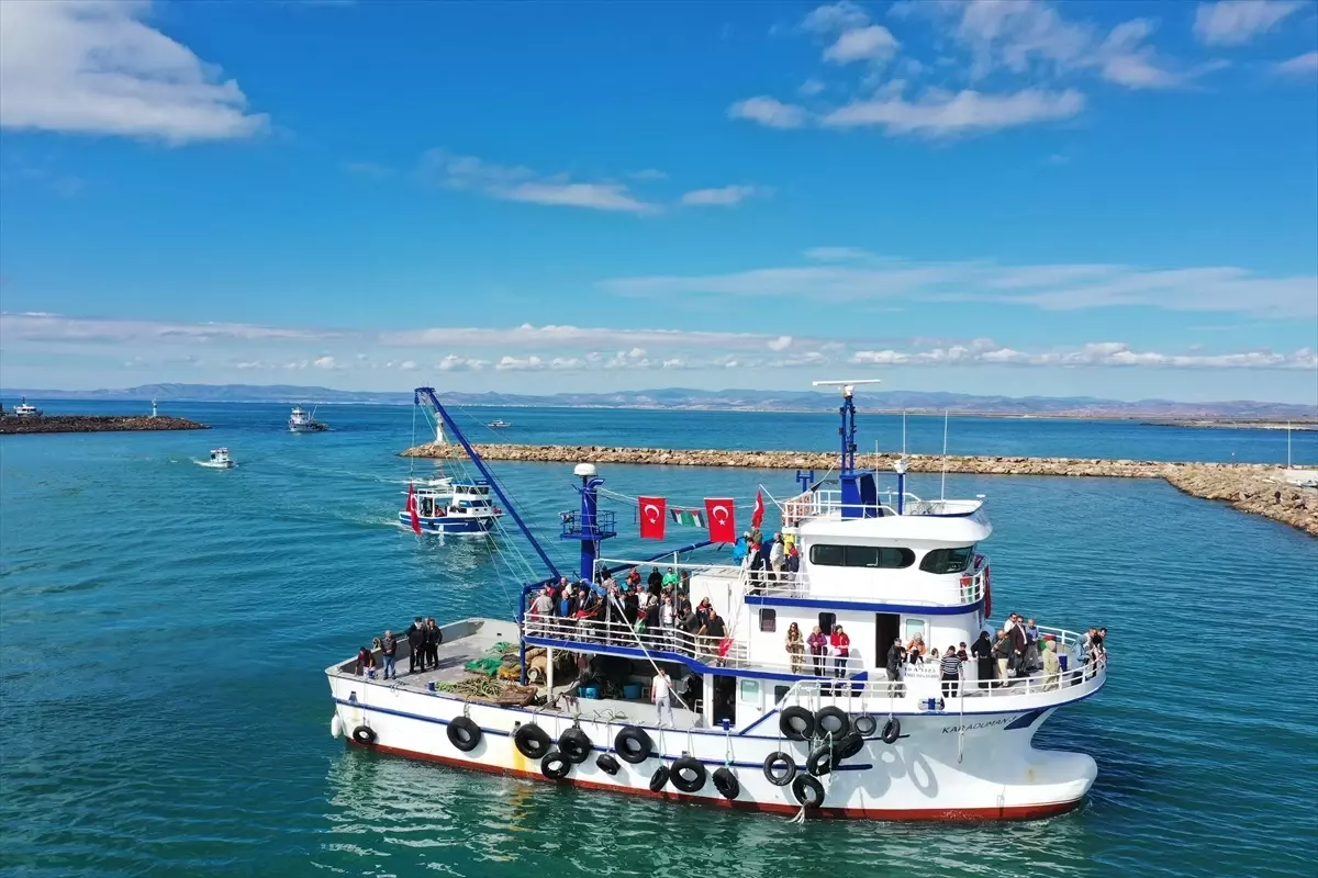 Enez Limanı\'nda Filistin\'e Destek Etkinliği