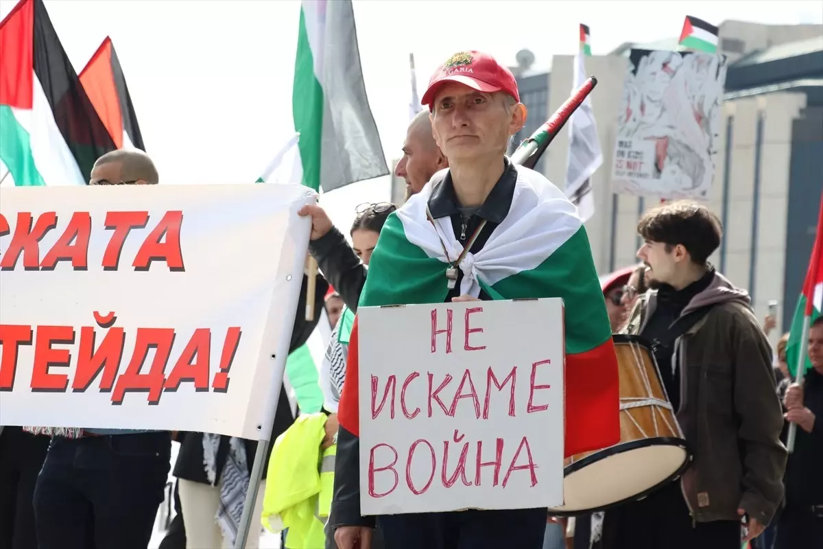 Sofya\'da Filistin\'e Destek Gösterisi