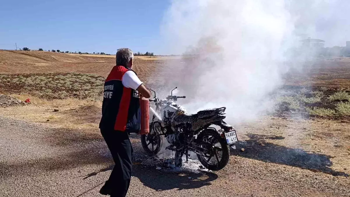 Siirt\'te Motosiklet Yangını