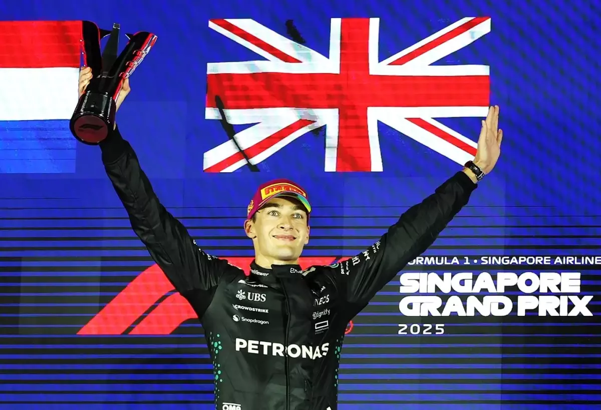 George Russell Singapur GP\'yi Kazandı