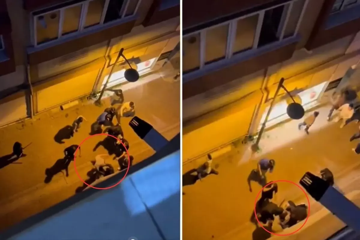 Aralarında aldıkları adamı acımadan dövdüler! O anlar kameralarda