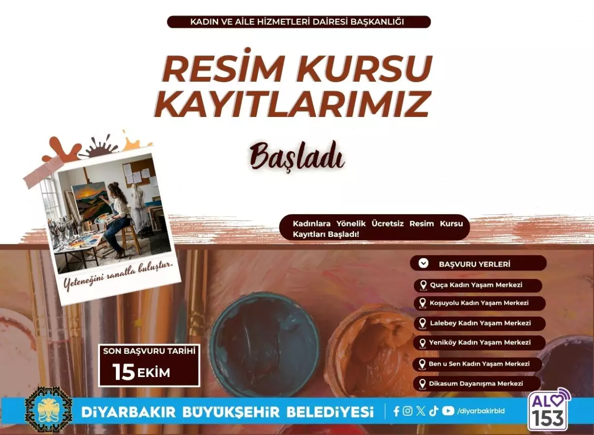 Diyarbakır\'da Kadınlar İçin Ücretsiz Resim Kursu Açılıyor