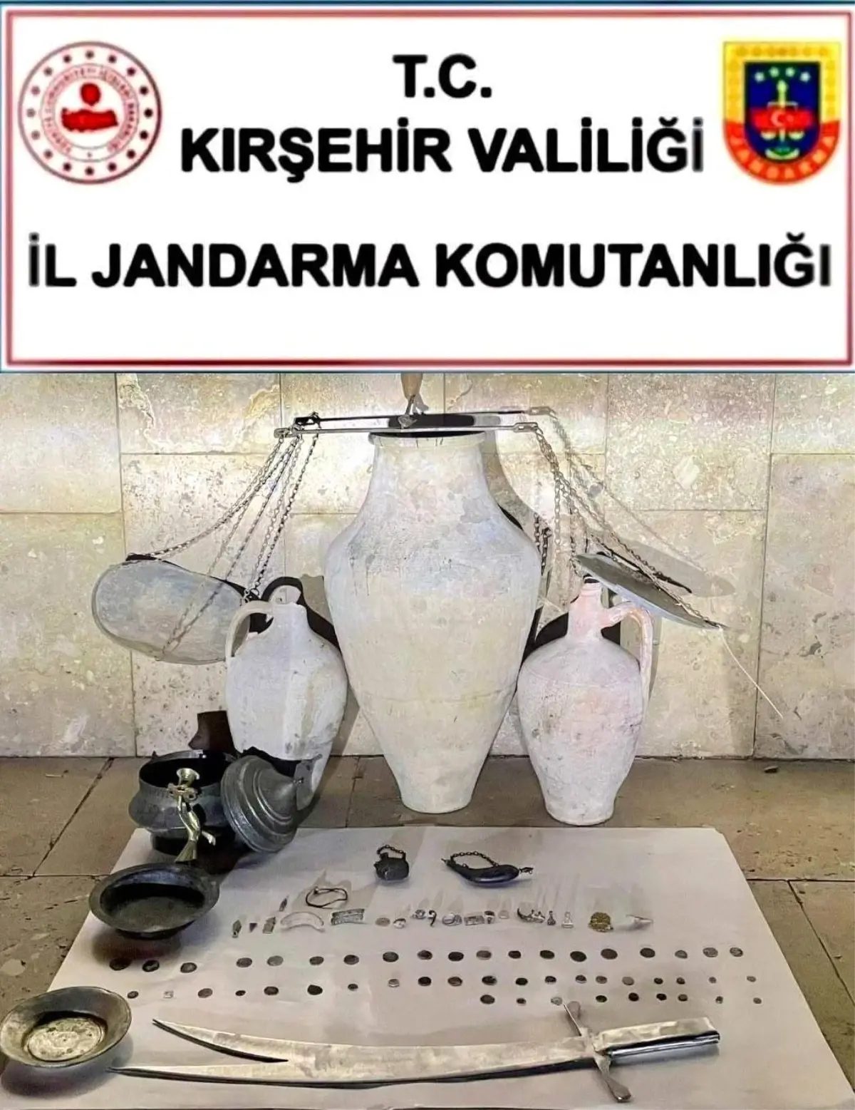 Kırşehir\'de Tarihi Eser Kaçakçılığı Operasyonu