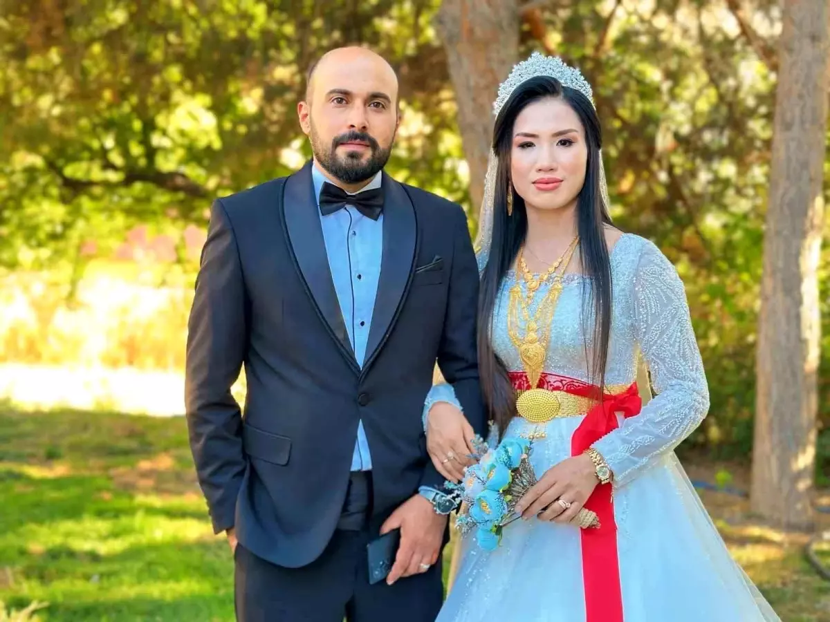 Uzaklardan gelen aşkta mutlu son! Vietnam\'dan Yüksekova\'ya gelin geldi