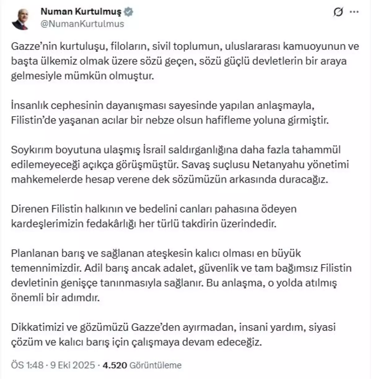 Kalıcı Barış İçin Temenni