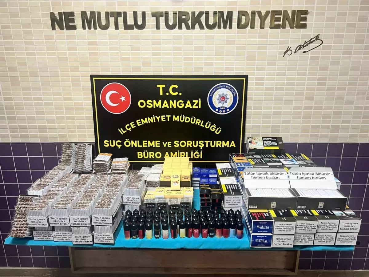 Bursa\'da Kaçak Tütün Operasyonu