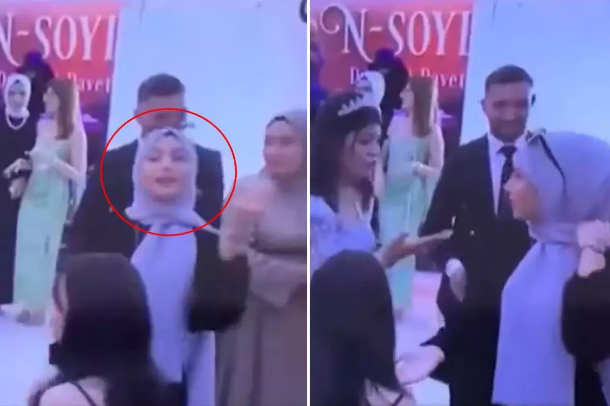 Damada yakın oynayan genç kız, gelinin hareketiyle şoke oldu