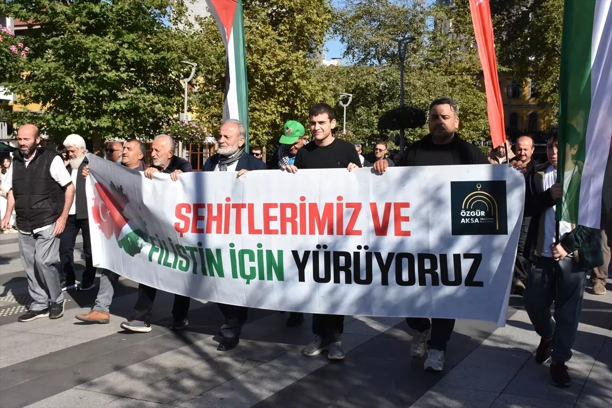 Trabzon\'da Filistin\'e Destek Yürüyüşü