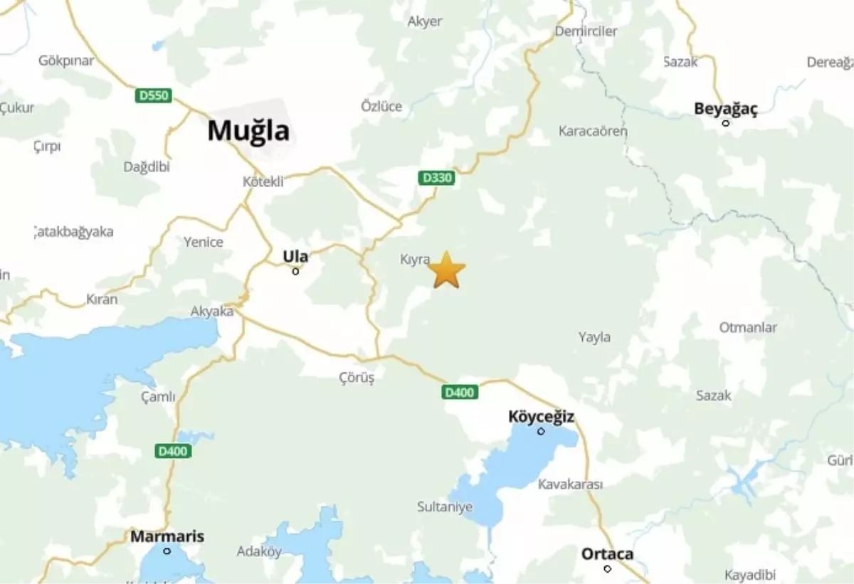 Köyceğiz\'de 4.1 Büyüklüğünde Deprem