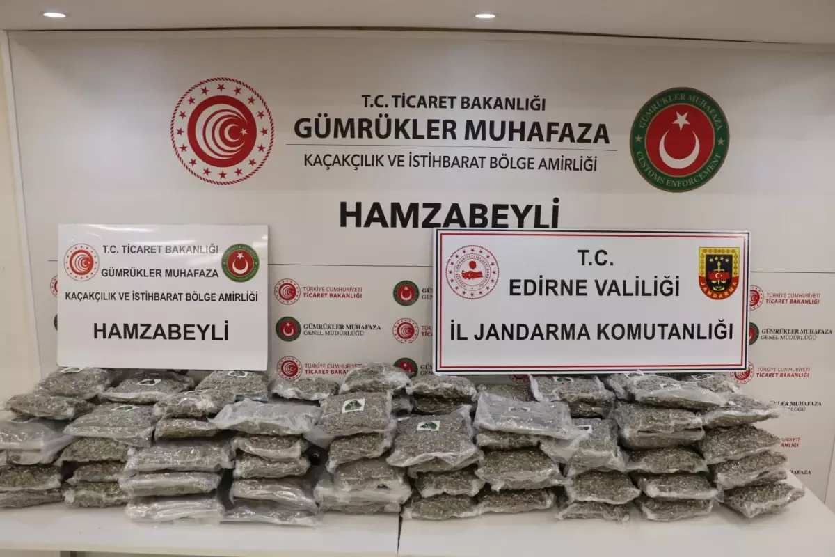 Edirne\'de 105 Kilo Esrar Ele Geçirildi