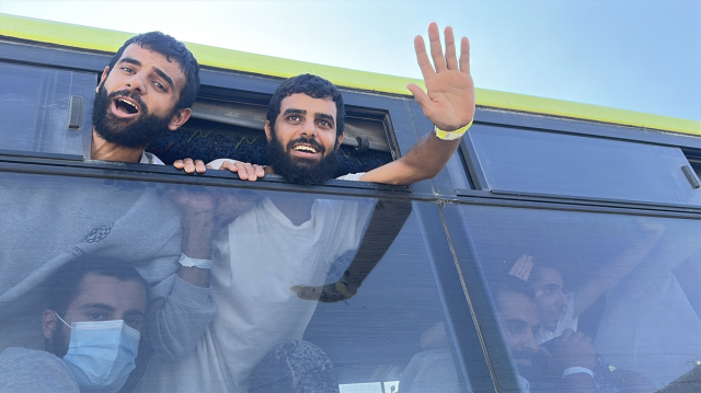 İsrail'in serbest bıraktığı Filistinli esirler Gazze'de