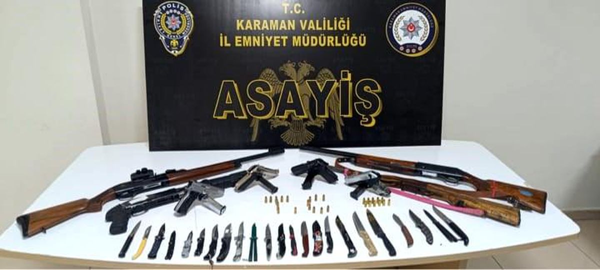 Karaman\'da Uyuşturucu ve Silah Operasyonu