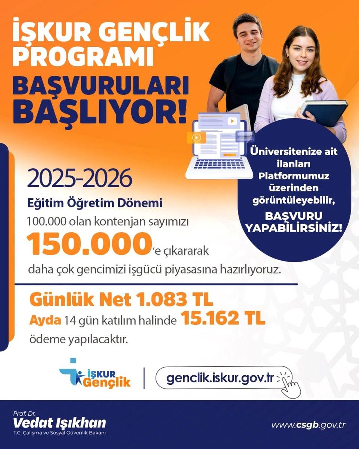 İŞKUR Gençlik Programı Başladı