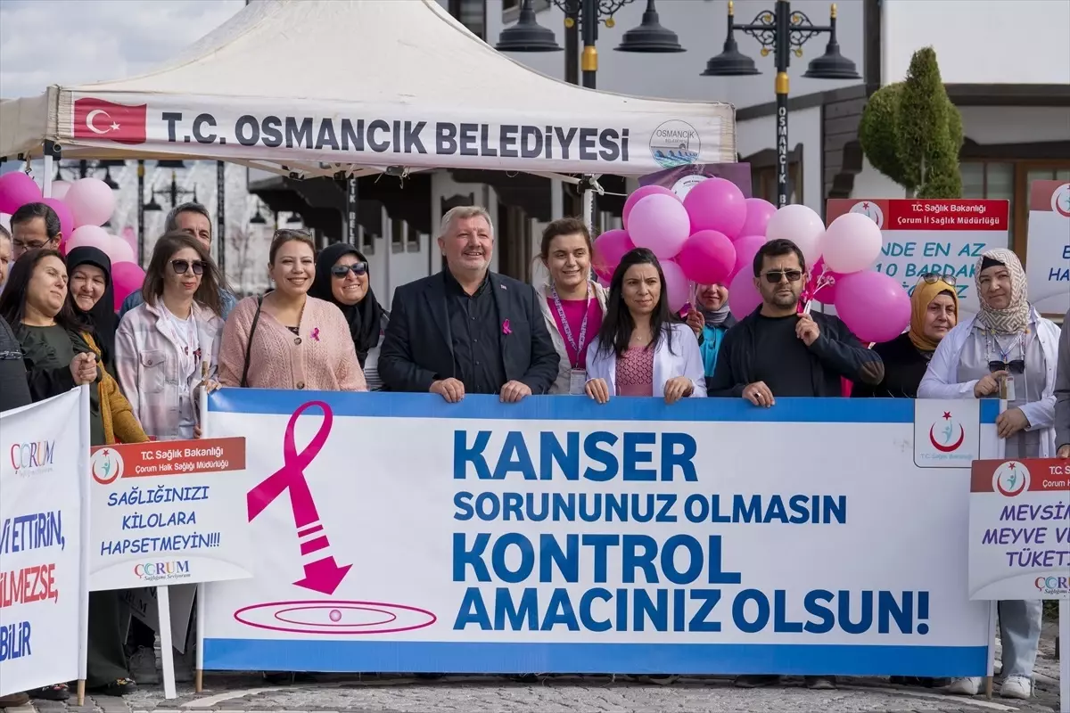 Osmancık\'ta Meme Kanseri Farkındalık Yürüyüşü