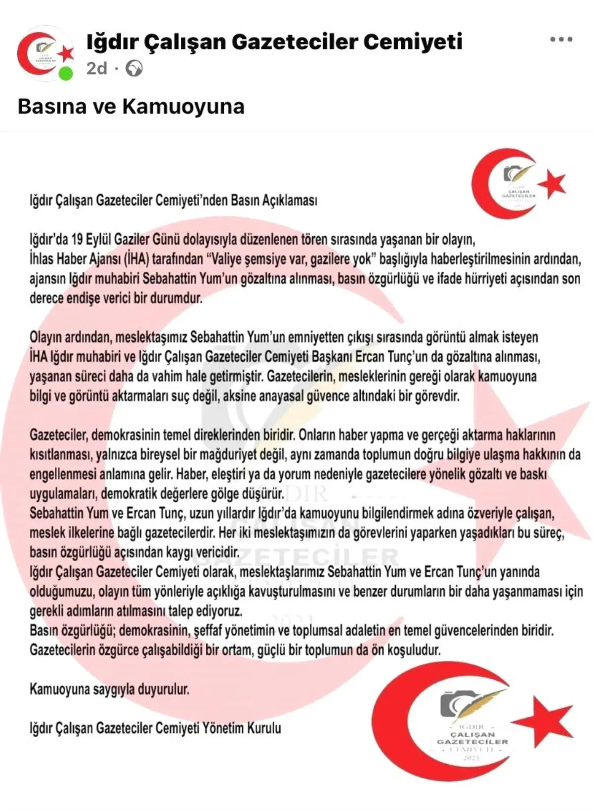 "Gazeteciye gözaltı" haberi yapan gazeteci de gözaltına alındı