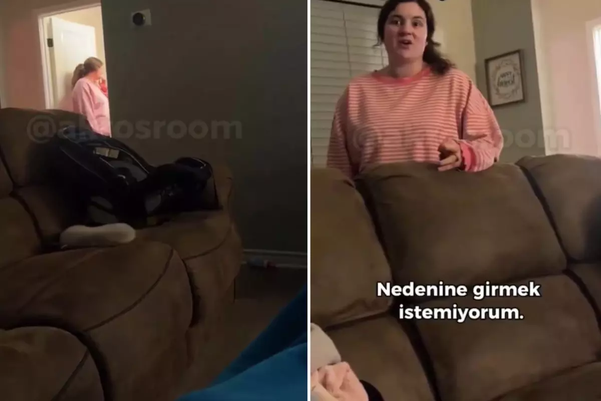 Karısının telefonunu televizyona yansıtan adamın şoke olduğu an