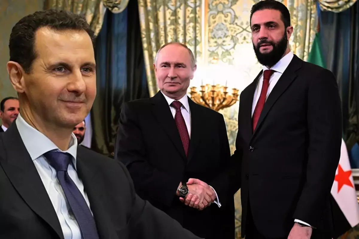 Şara, Putin\'le görüşürken Esad bakın ne yaptı