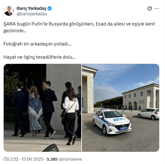 Şara, Putin'le görüşürken Esad bakın ne yaptı