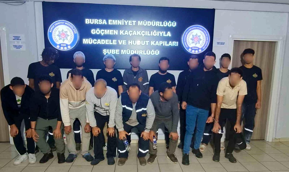 Bursa\'da Düzensiz Göçmen Operasyonu
