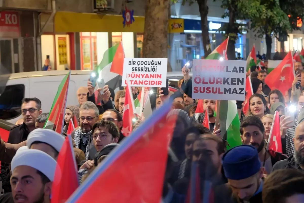 Kırklareli\'nde Filistin\'e Destek Yürüyüşü