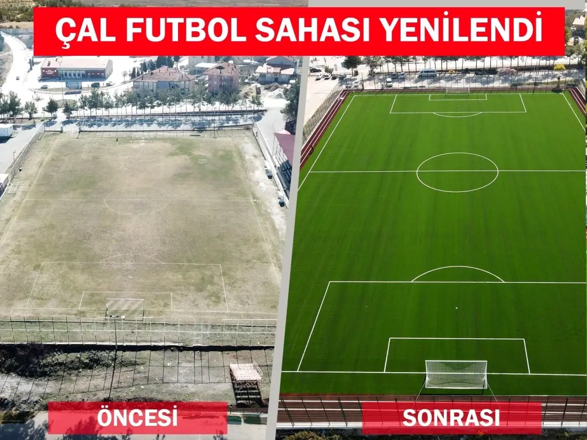 Çal Futbol Sahası Yenilendi