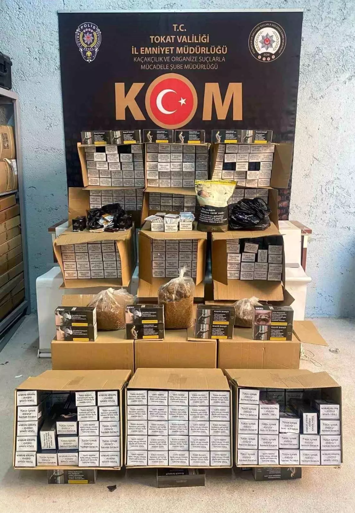 Tokat\'ta Sahte Tütün Operasyonu