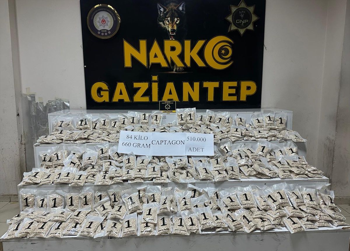 Gaziantep\'te 510 Bin Uyuşturucu Hap Ele Geçirildi