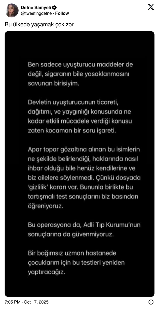 İki kızının testi pozitif çıkan Defne Samyeli'den çok sert sözler