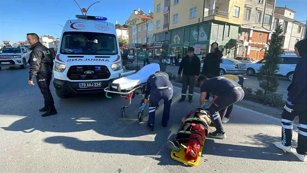 Karaman\'da Kadın Trafik Kazasında Yaralandı